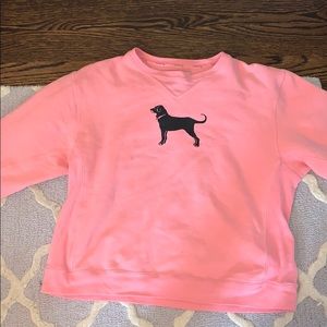 Girls XL Black dog crewneck